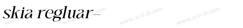 skia regluar字体转换